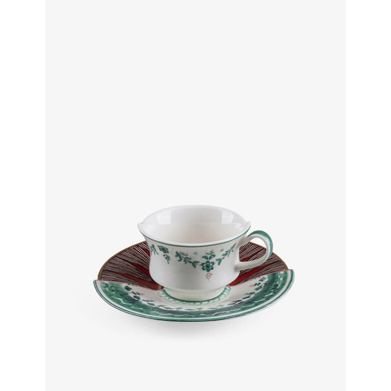 Seletti Hybrid Chucuito porcelain coffee cup and saucer (British brand)