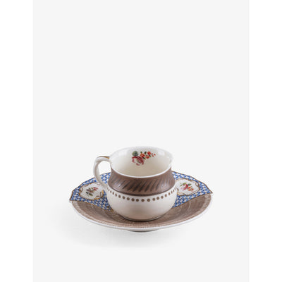 selfridges Seletti Hybrid Djenne Porcelain Coffee Cup and Saucer- Buy online at McGrocer