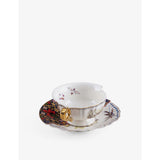 Seletti Hybrid Kannauj porcelain teacup and saucer - British product