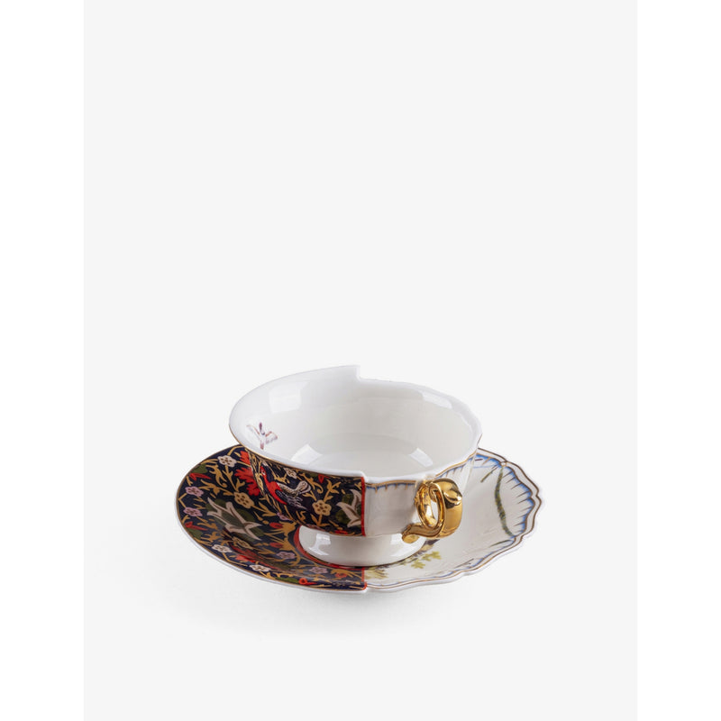 Seletti Hybrid Kannauj porcelain teacup and saucer - British product