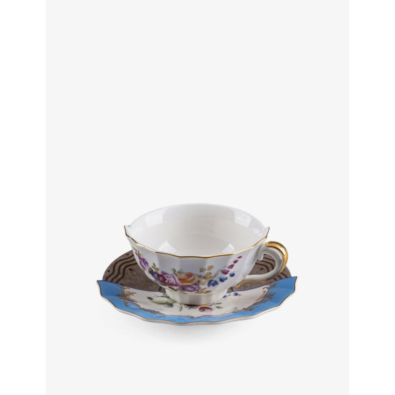 Seletti Kerma porcelain teacup and saucer, imported from the UK