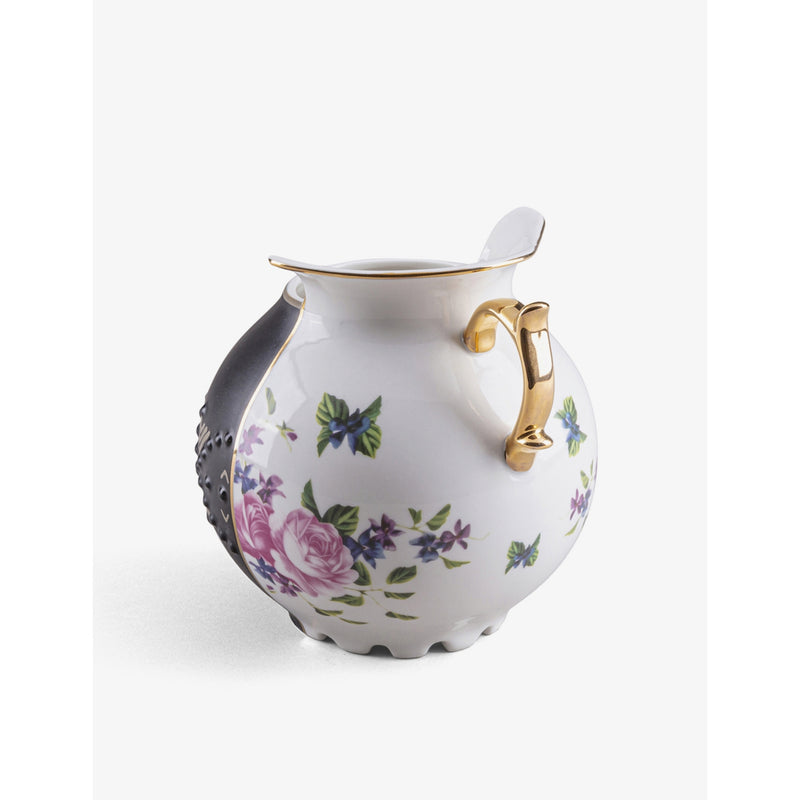 Seletti Ife abstract-pattern bone-china vase 18.5cm - British product