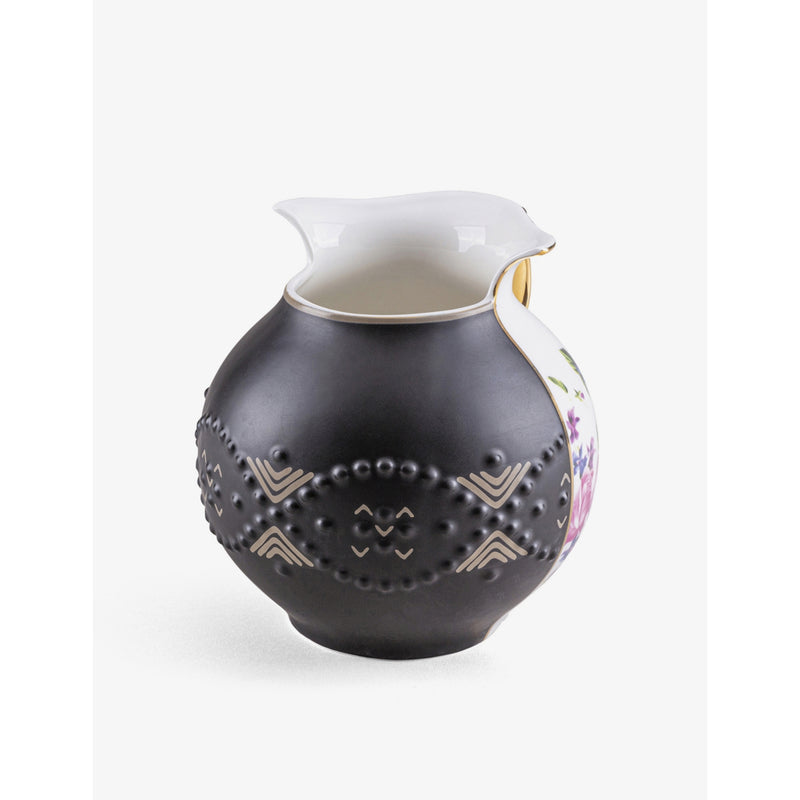 Seletti Ife abstract-pattern bone-china vase 18.5cm - British product
