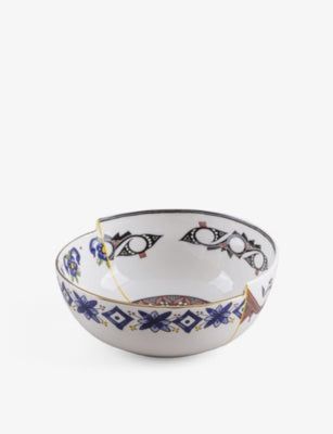 Seletti bone china bowl abstract pattern 15.5cm, UK version