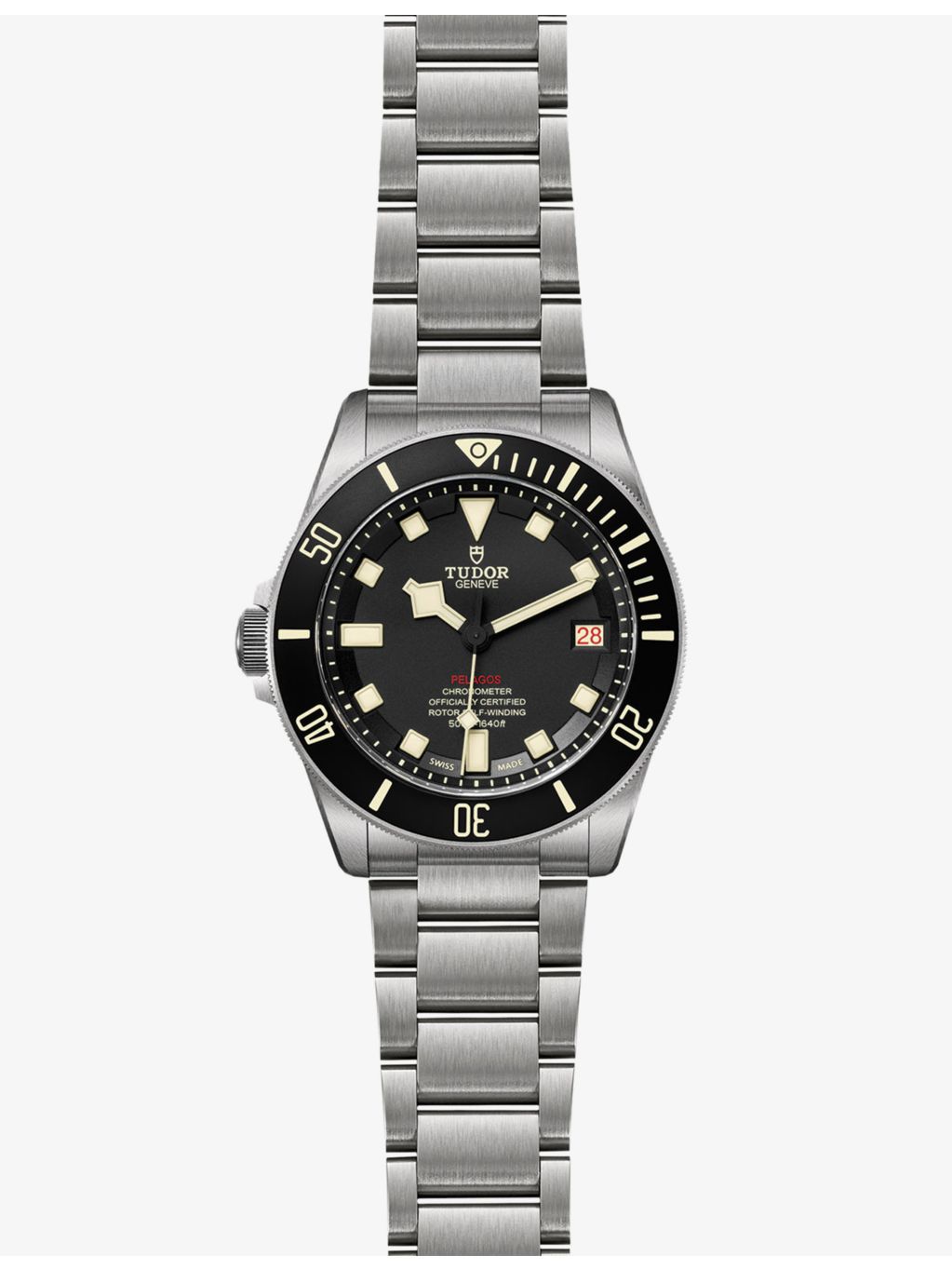 Tudor Pelagos LHD automatic watch titanium stainless steel 42mm (British brand)
