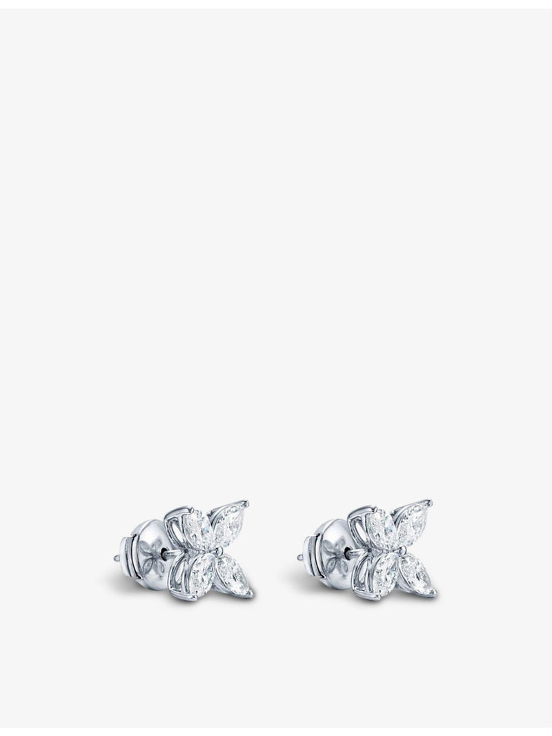 Tiffany & Co. platinum marquise diamond studs 1.62ct, imported from the UK