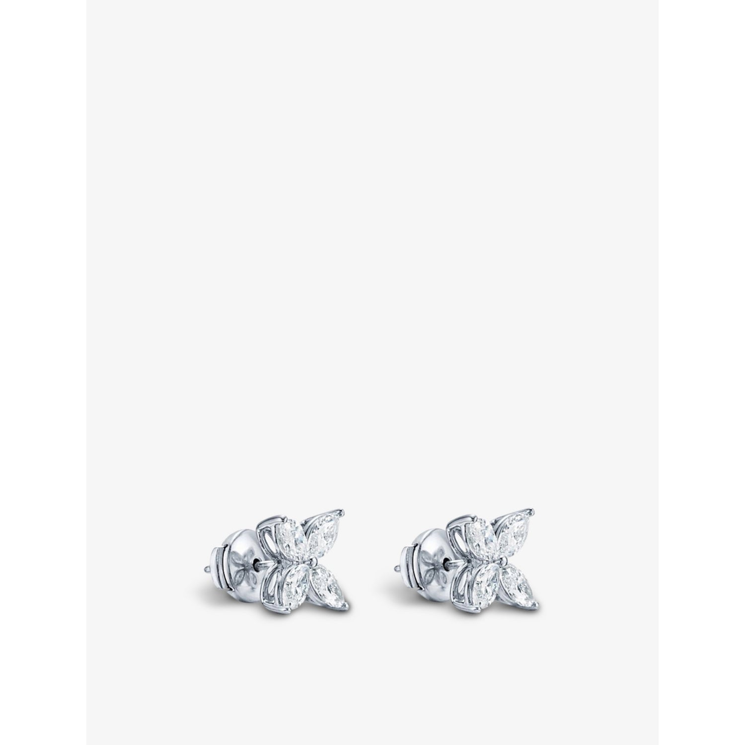 Tiffany & Co. platinum marquise diamond studs 1.62ct, imported from the UK