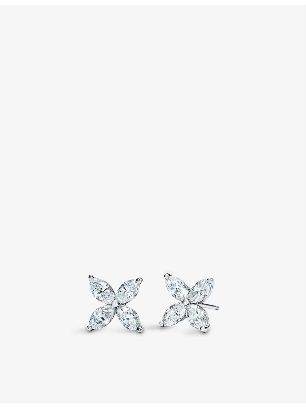 Tiffany & Co. platinum marquise diamond studs 1.62ct, imported from the UK