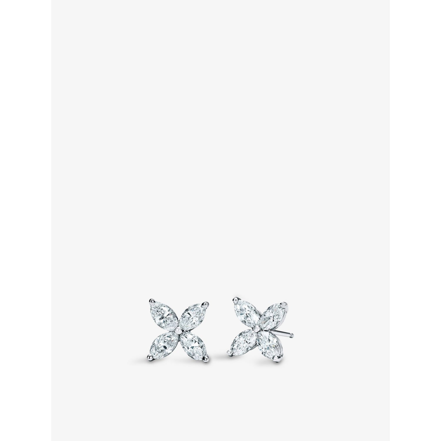 Tiffany & Co. platinum marquise diamond studs 1.62ct, imported from the UK