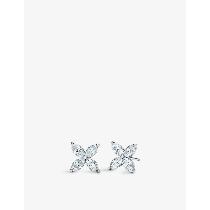 Tiffany & Co. platinum marquise diamond studs 1.62ct, imported from the UK