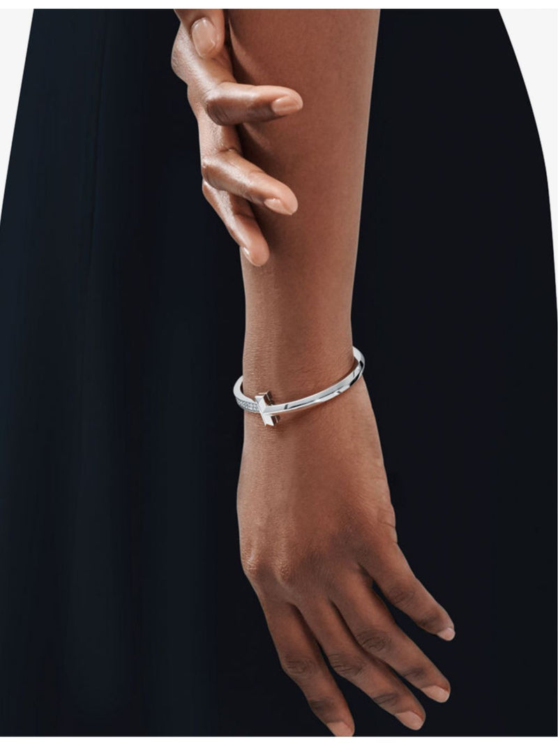 Tiffany & Co 18ct white gold diamond bracelet, 2.18ct T1 (British brand)