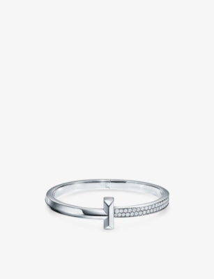 Tiffany & Co. T1 18ct White Gold 2.18ct Round Brilliant-Cut Diamond Bracelet