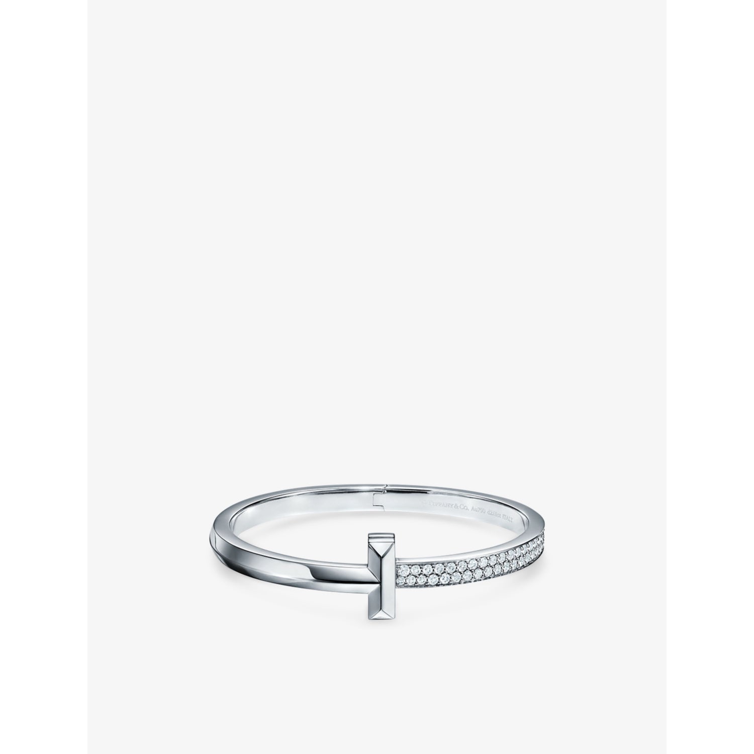 T1 18ct White-Gold And 2.18ct Round Brilliant-Cut Diamond Bracelet - S