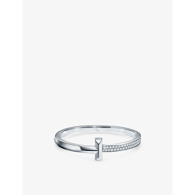 T1 18ct White-Gold And 2.18ct Round Brilliant-Cut Diamond Bracelet - S