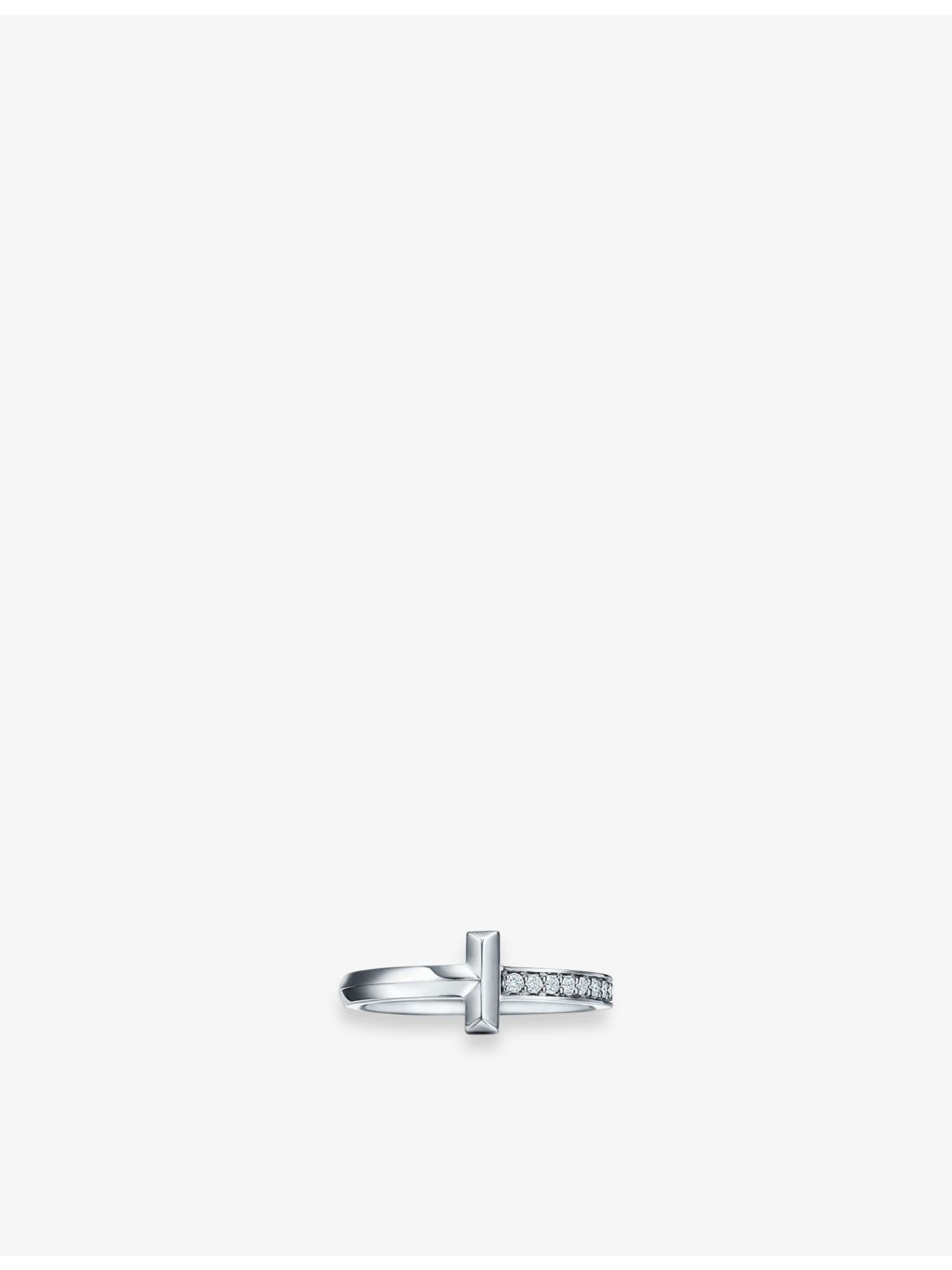 Tiffany T1 narrow diamond ring 18ct white gold, imported from the UK