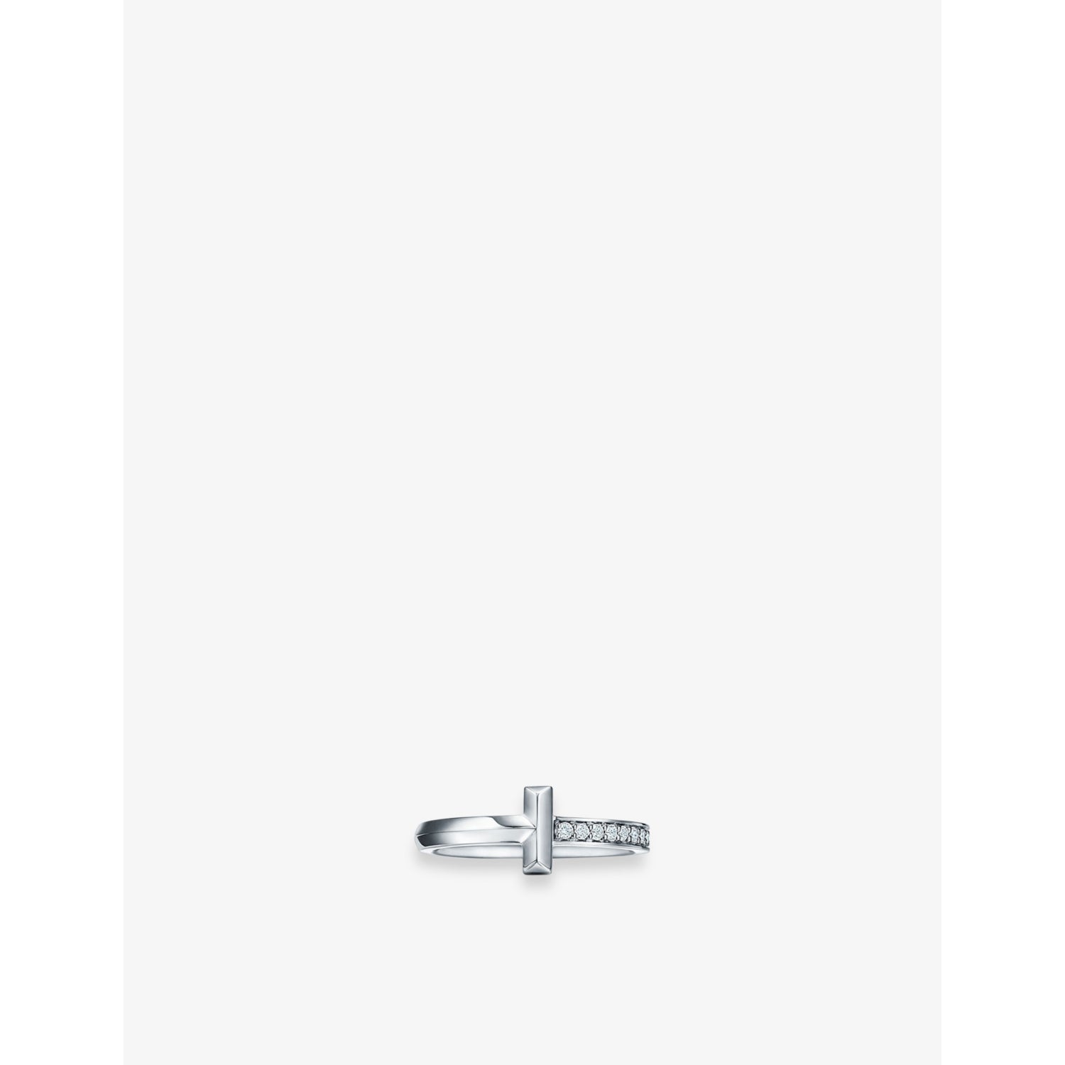 Tiffany T T1 Narrow 0.08ct diamond and 18ct white-gold ring - 5