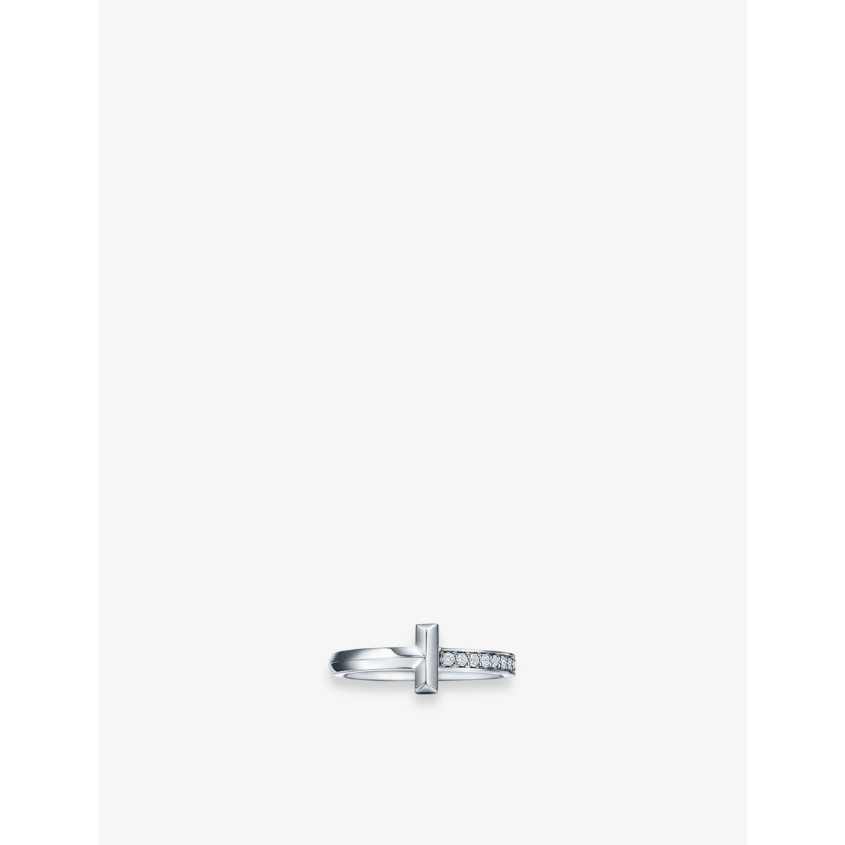 Tiffany T T1 Narrow 0.08ct diamond and 18ct white-gold ring - 5
