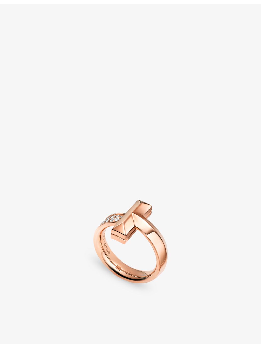 Tiffany & Co. 18ct rose-gold diamond ring 0.19ct - British product