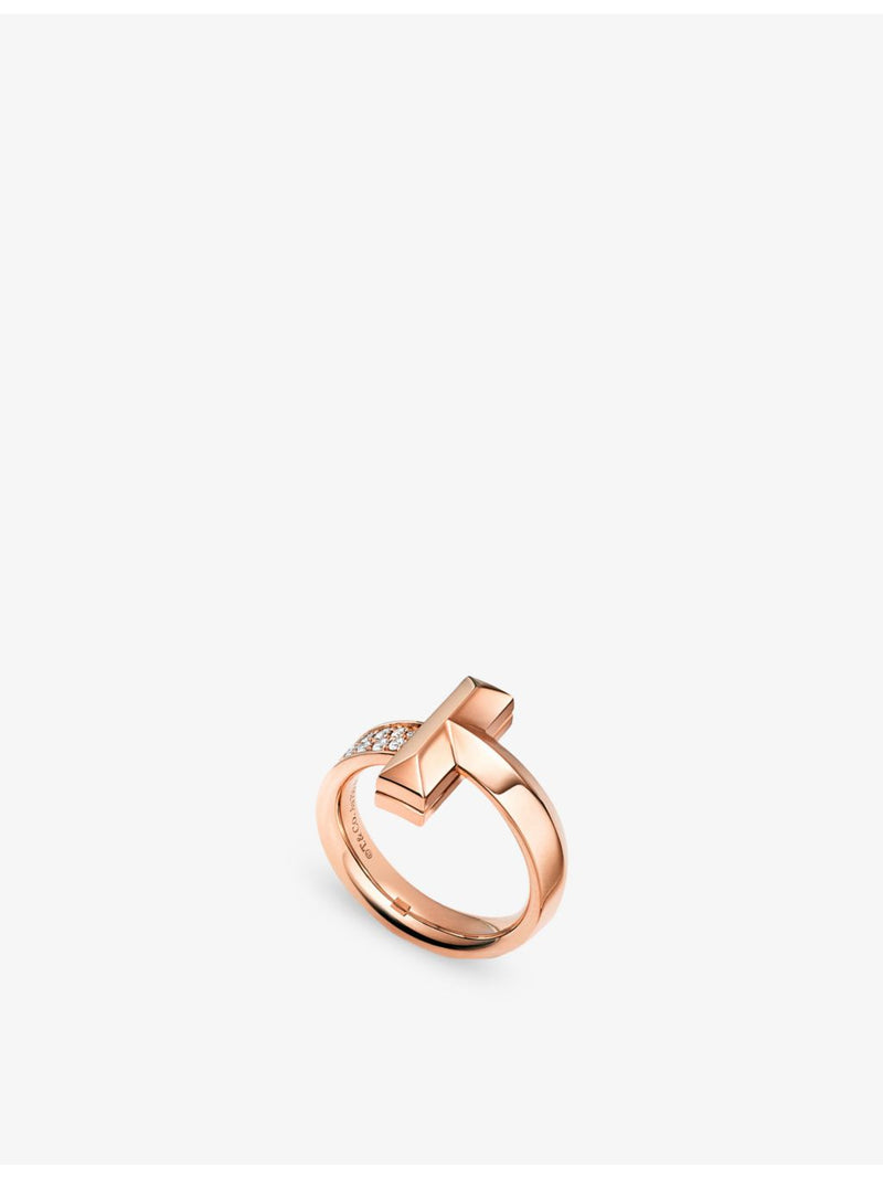 Tiffany & Co. 18ct rose-gold diamond ring 0.19ct - British product