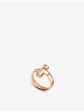 Tiffany & Co. 18ct rose-gold diamond ring 0.19ct - British product