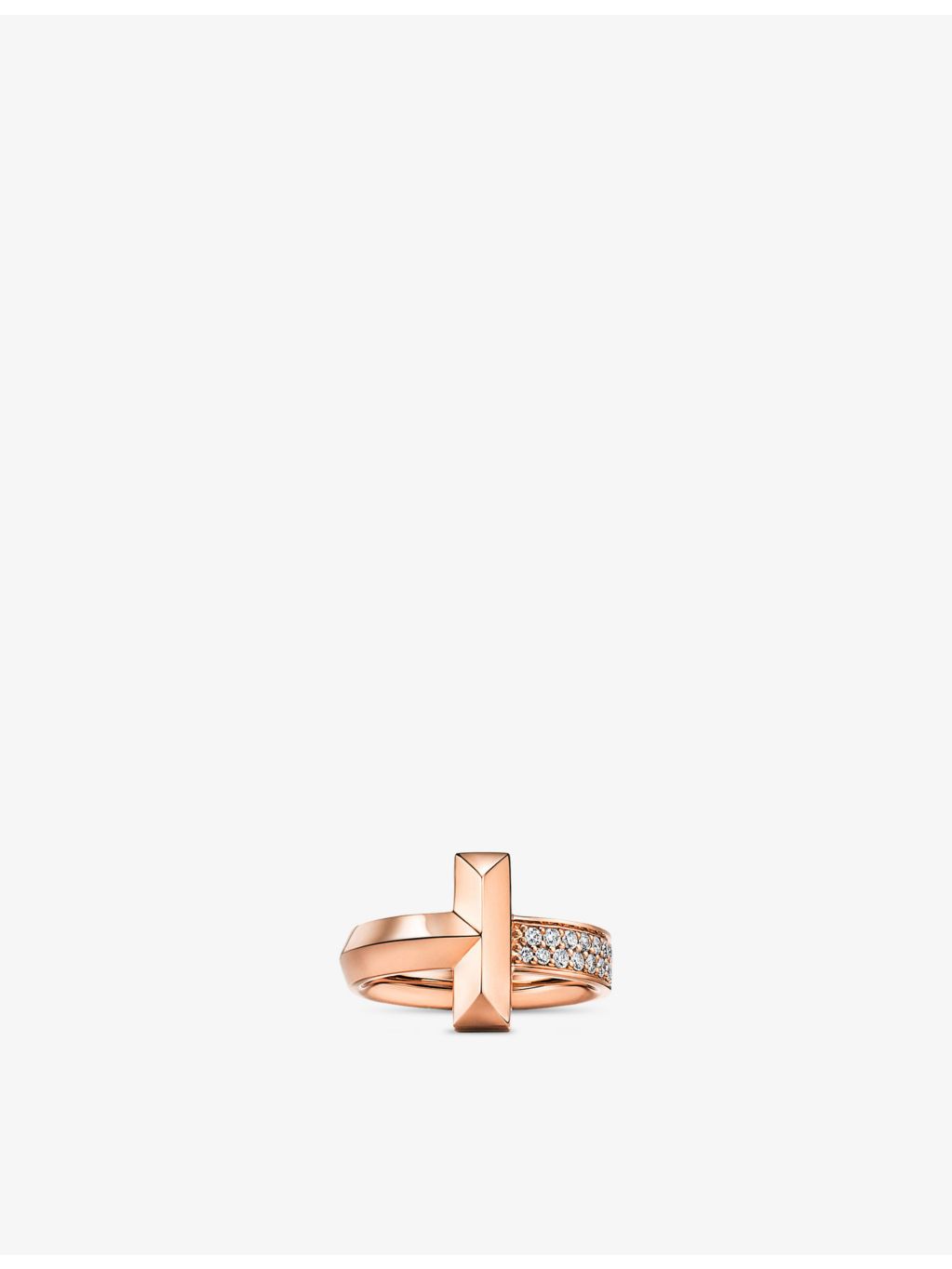 Tiffany & Co. 18ct rose-gold diamond ring 0.19ct - British product