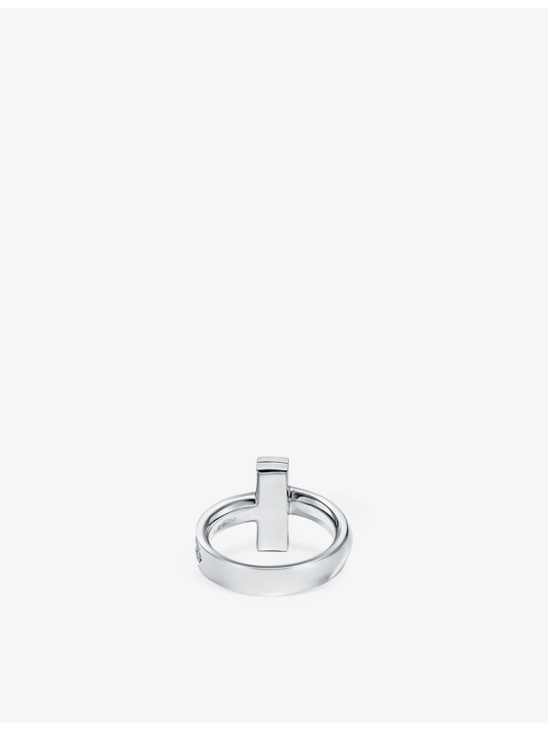 Tiffany T1 wide diamond ring 18ct white gold 0.21ct (British brand)