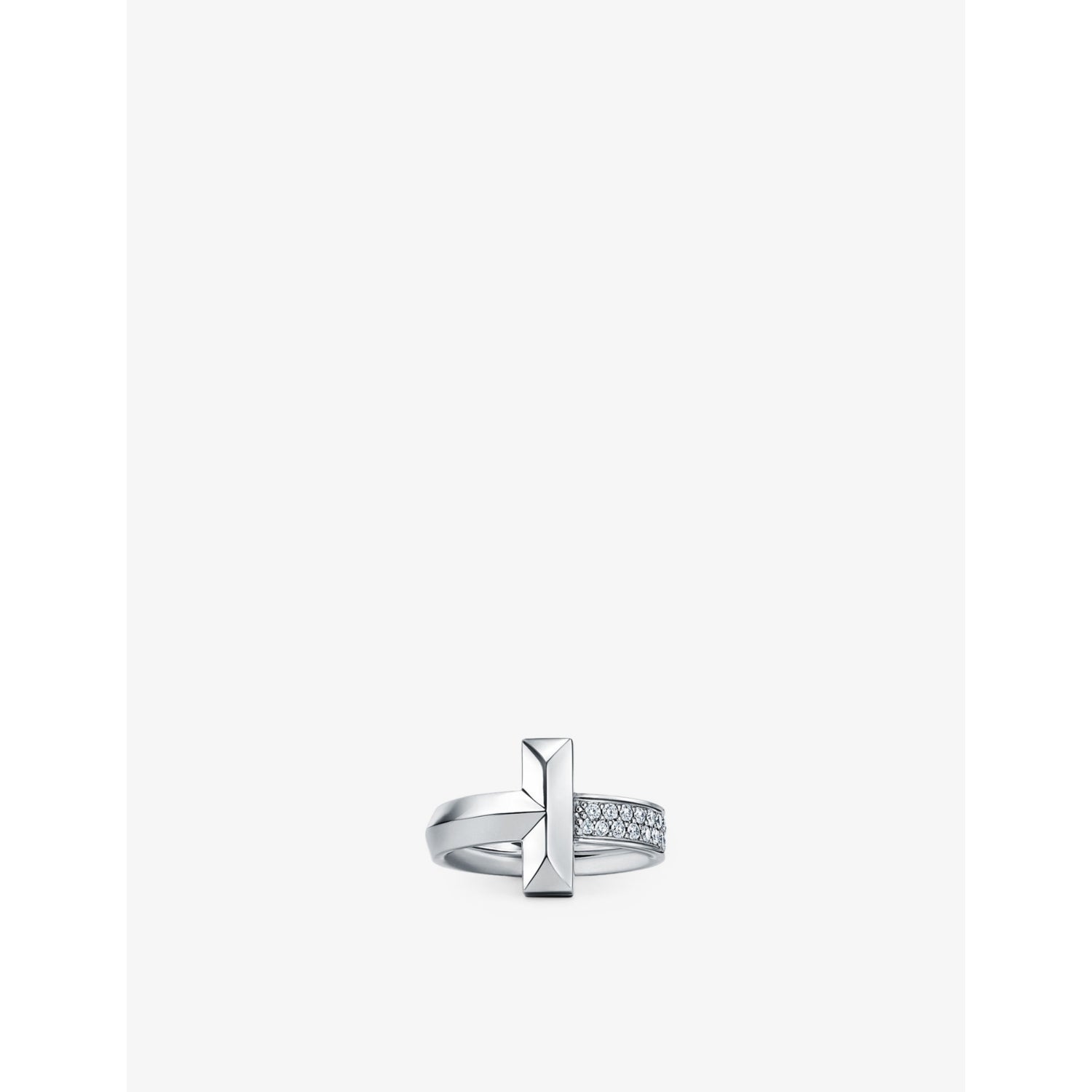 Tiffany T T1 Wide 18ct white-gold and 0.21ct diamond ring - 5