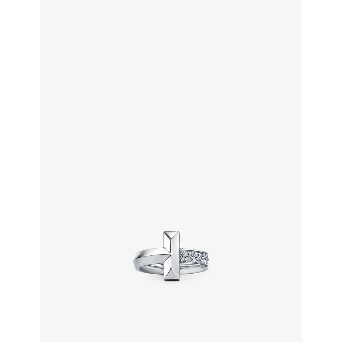Tiffany T T1 Wide 18ct white-gold and 0.21ct diamond ring - 5
