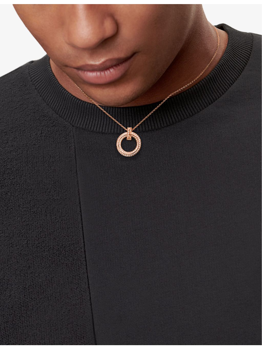 Tiffany & Co 18ct rose gold diamond pendant, imported from the UK