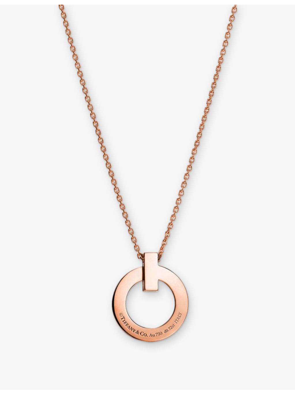 Tiffany & Co 18ct rose gold diamond pendant, imported from the UK