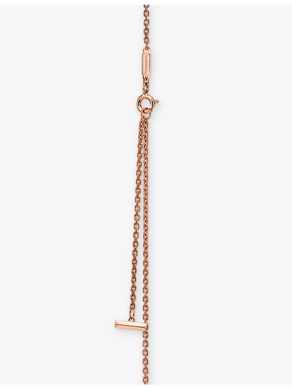 Tiffany & Co 18ct rose gold diamond pendant, imported from the UK