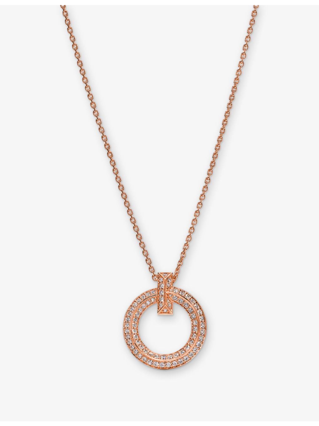 Tiffany & Co 18ct rose gold diamond pendant, imported from the UK