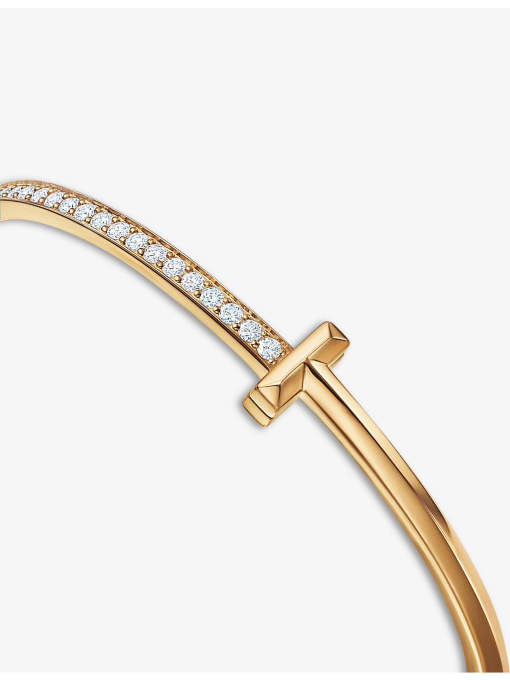 Tiffany & Co. T1 Narrow 18ct yellow gold diamond bracelet, imported from the UK