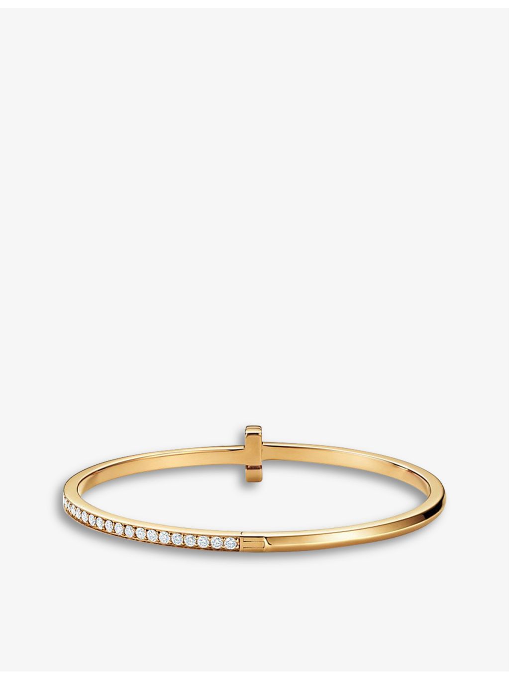 Tiffany & Co. T1 Narrow 18ct yellow gold diamond bracelet, imported from the UK