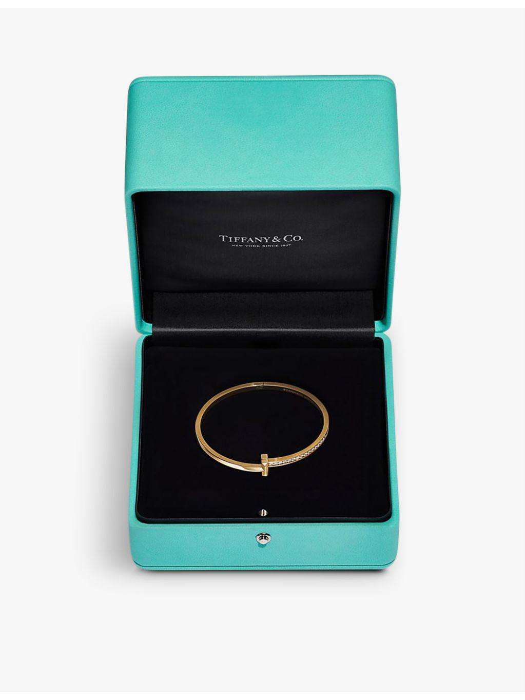 Tiffany & Co. T1 Narrow 18ct yellow gold diamond bracelet, imported from the UK