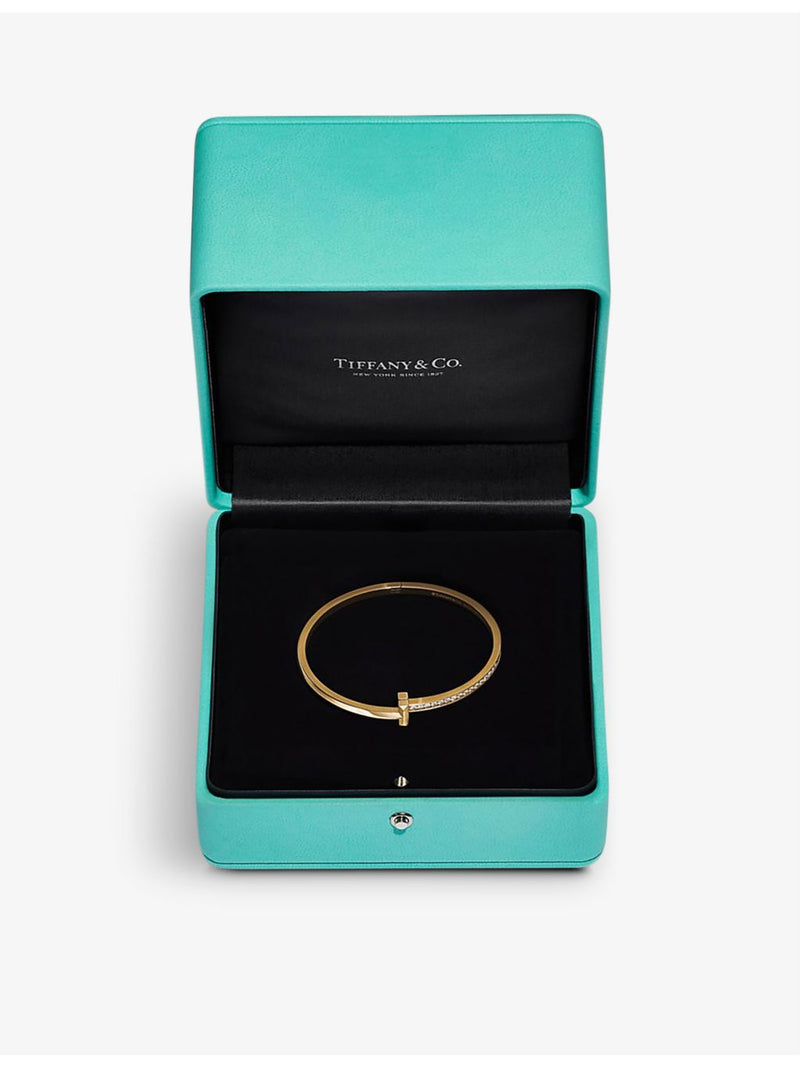 Tiffany & Co. T1 Narrow 18ct yellow gold diamond bracelet, imported from the UK