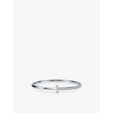 T1 Narrow 18ct white-gold and 0.92ct diamond small bracelet - S