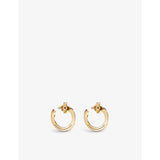 Tiffany T1 18ct gold diamond hoop earrings, imported from the UK