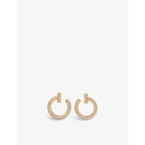 Tiffany T1 18ct gold diamond hoop earrings, imported from the UK
