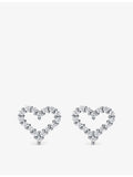 Tiffany & Co. extra-mini heart platinum diamond earrings 0.13ct - British product