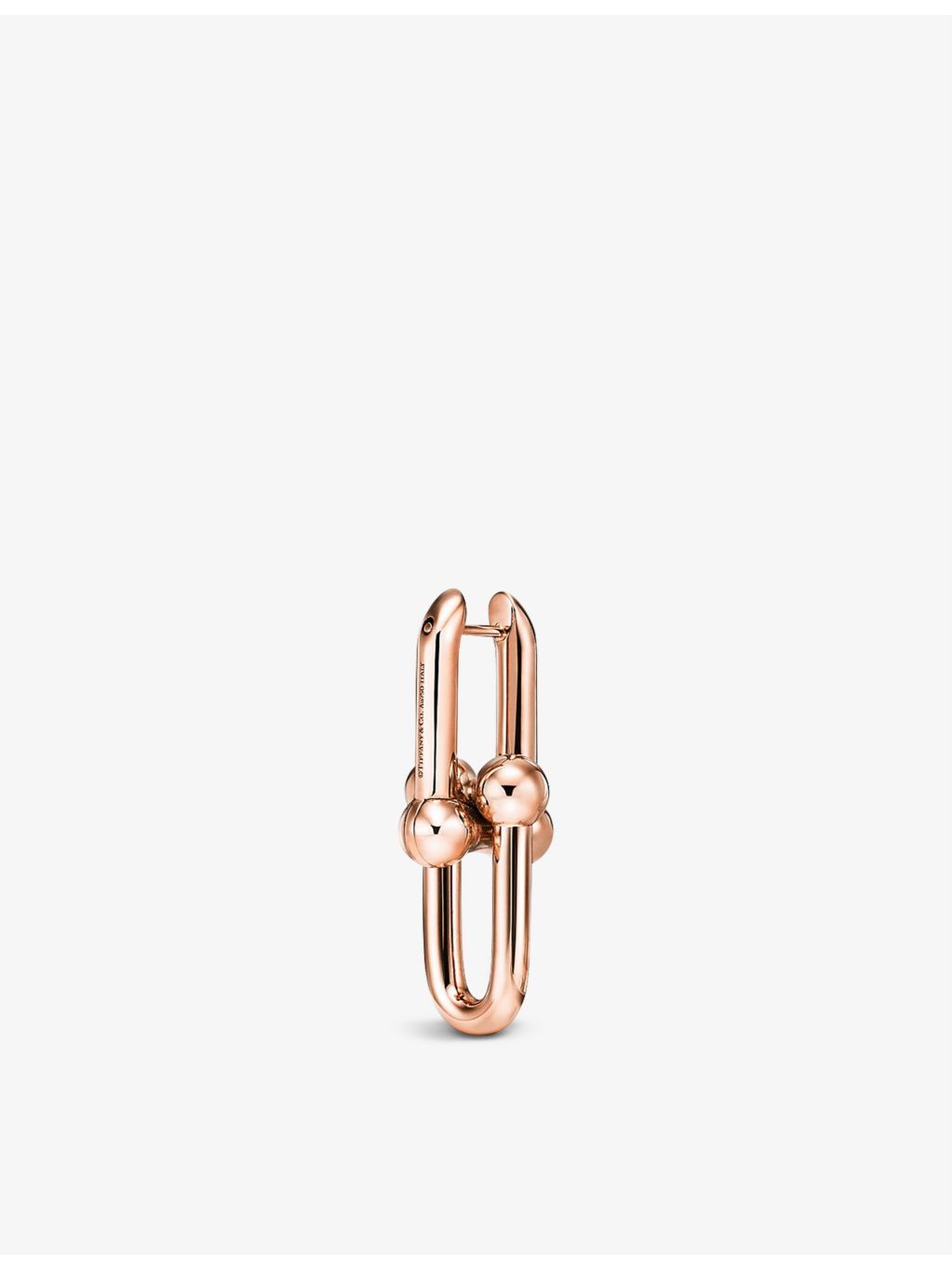 Tiffany HardWear small 18ct rose-gold earrings (British brand)