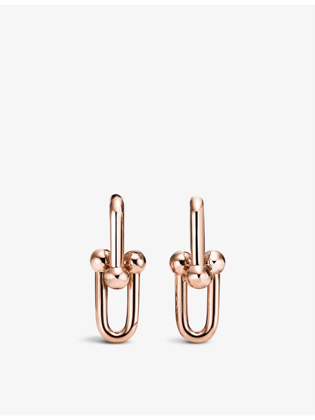 Tiffany HardWear small 18ct rose-gold earrings (British brand)