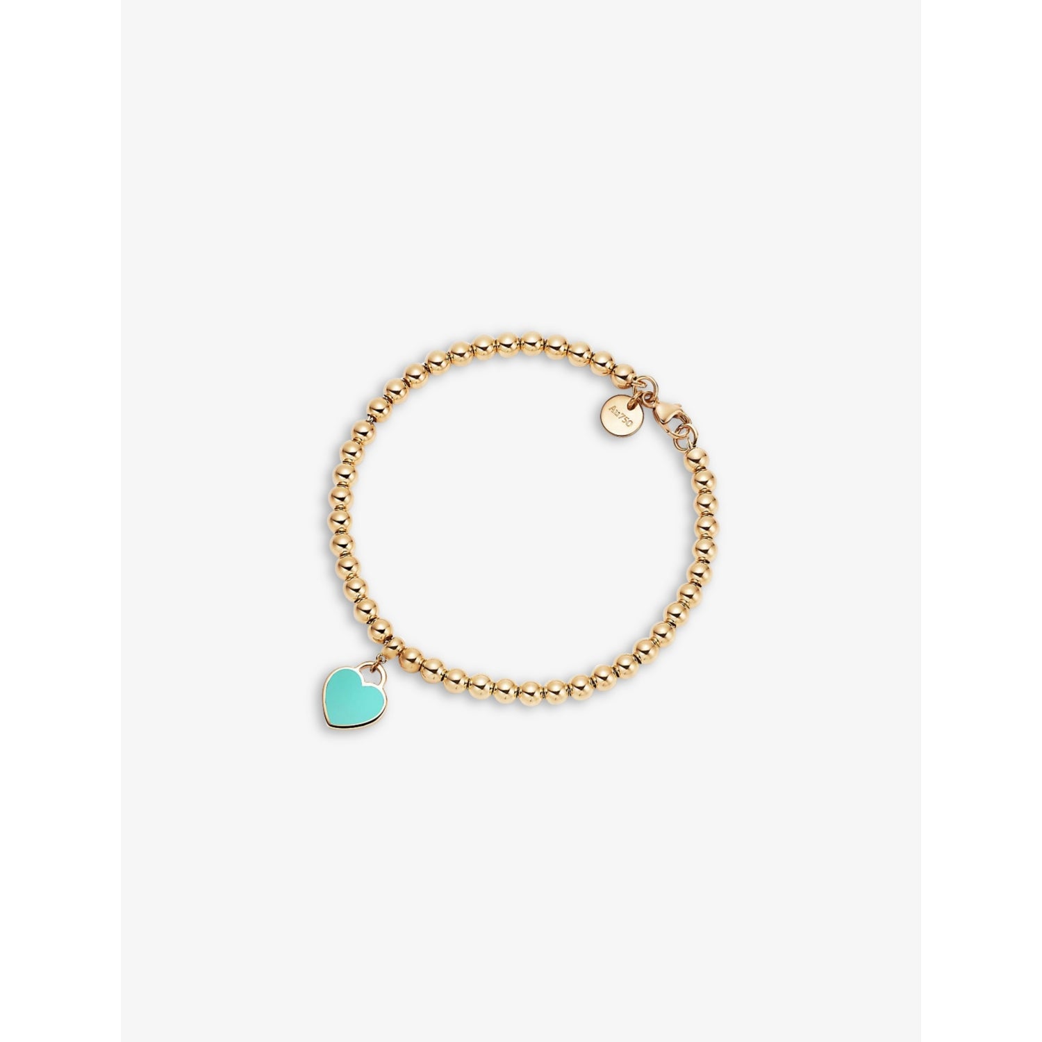 Return to Tiffany™ extra small 18ct yellow gold beaded bracelet - XS