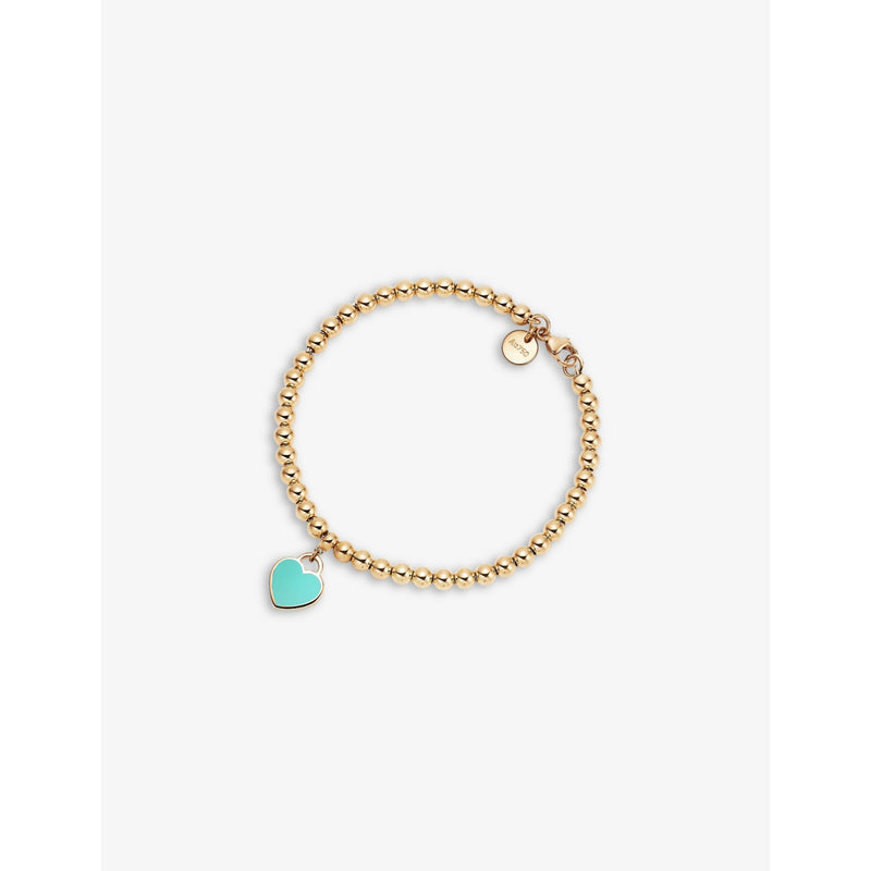 Return to Tiffany™ extra small 18ct yellow gold beaded bracelet - XS