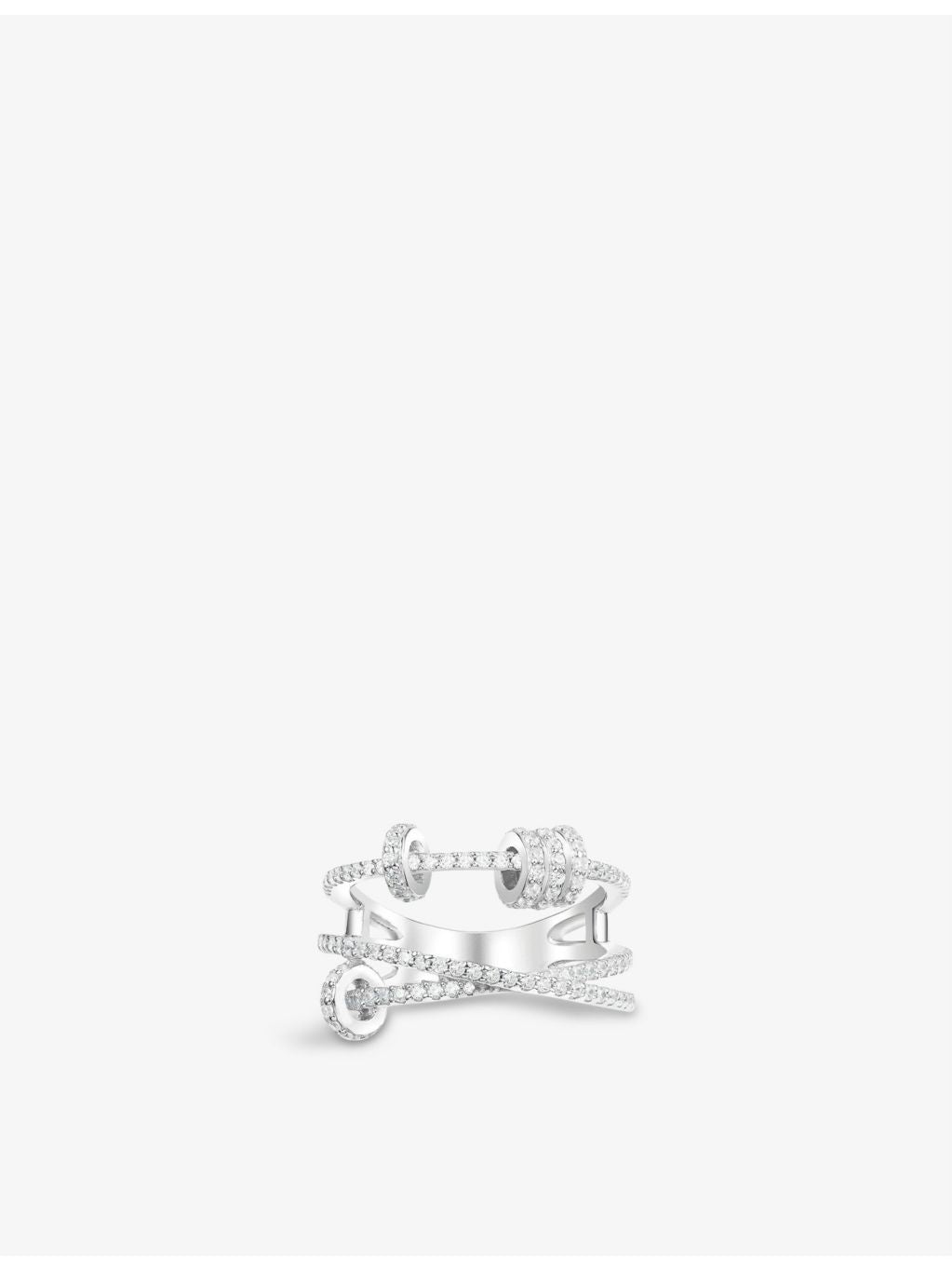 APM Monaco sterling silver and zirconia ring (British brand)