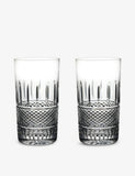 Waterford Irish Lace crystal HiBall glasses pair 400ml - British product