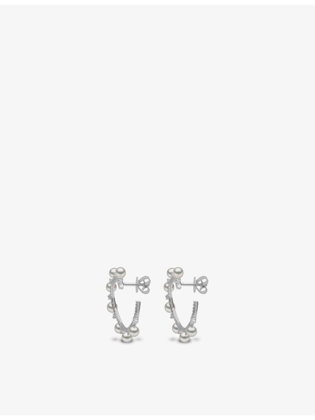 Yoko London Akoya pearl and diamond earrings 3cm drop, UK version