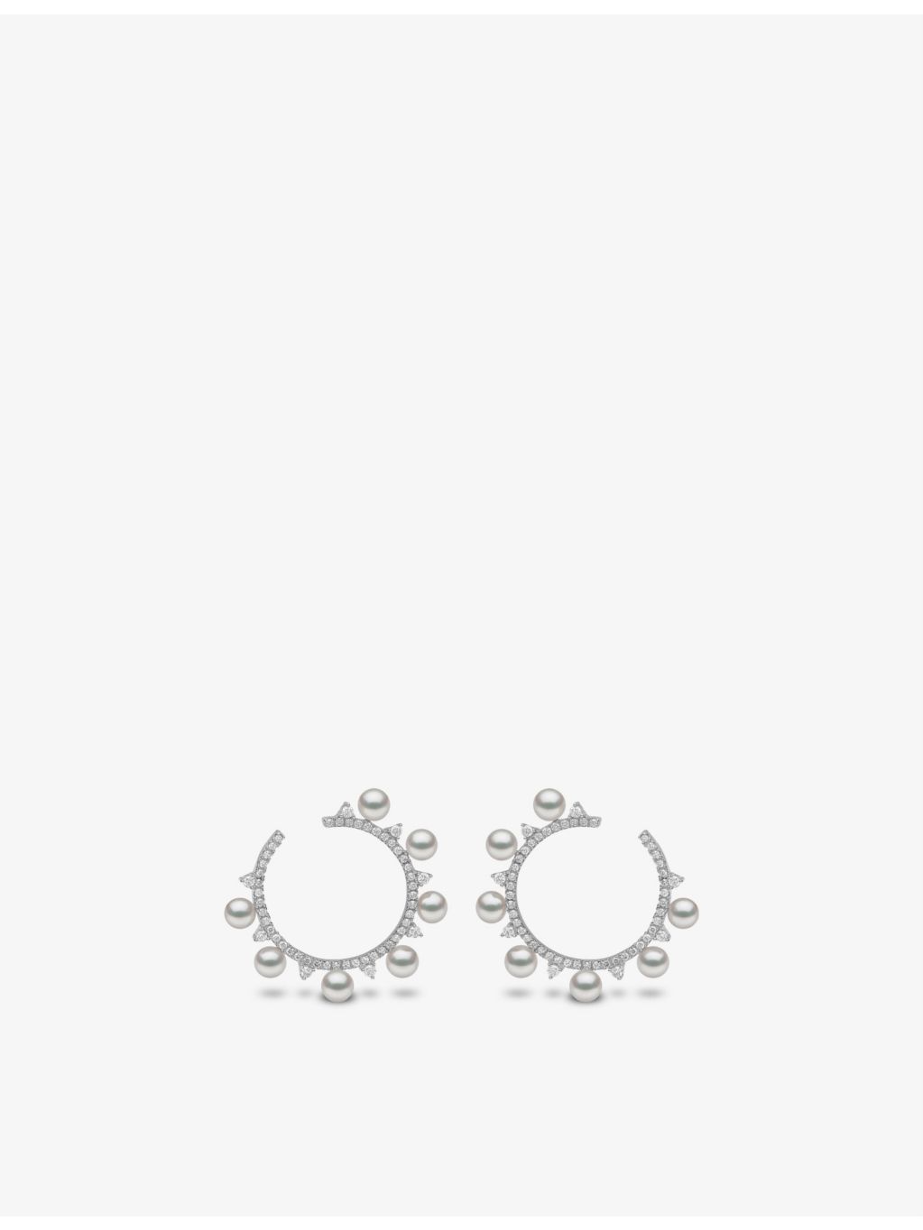 Yoko London Akoya pearl and diamond earrings 3cm drop, UK version