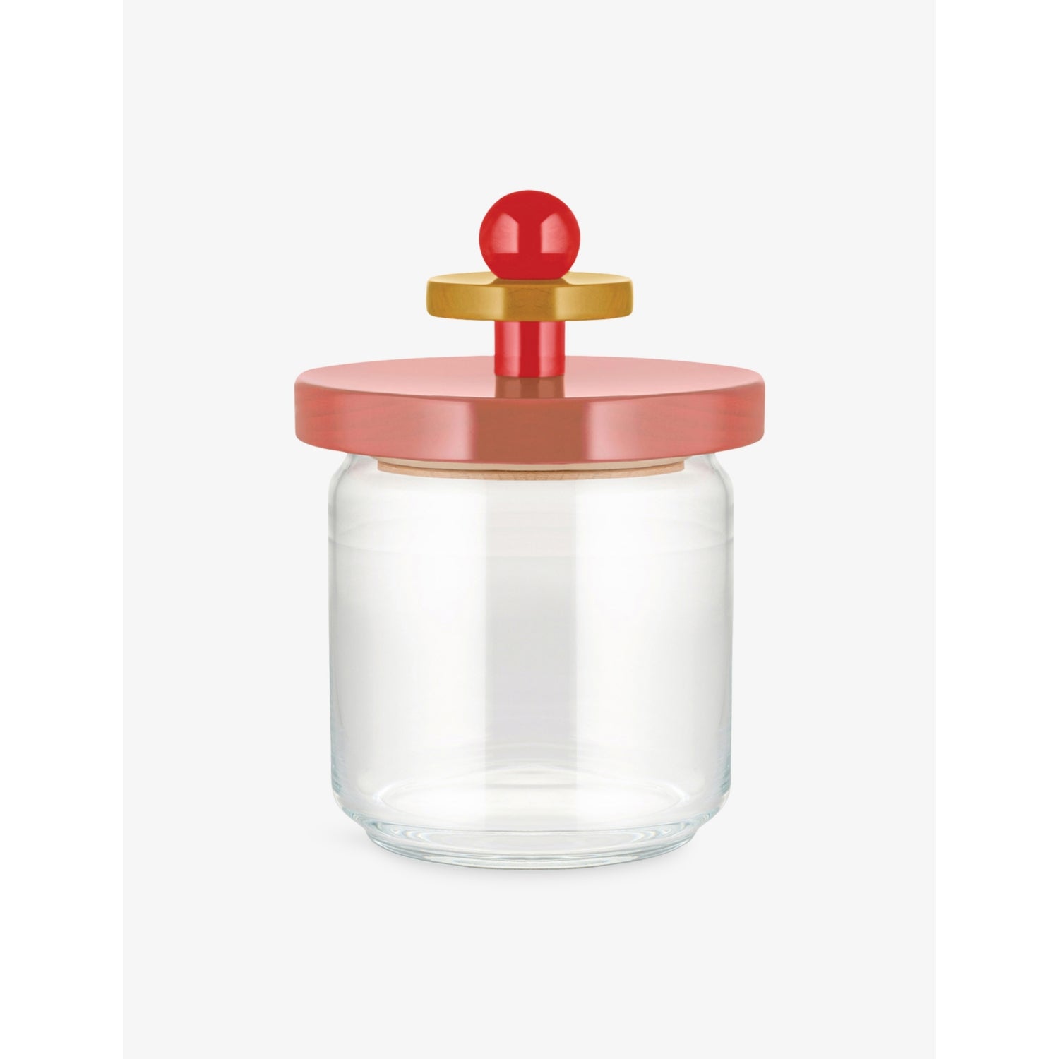 Alessi Twergy hermetic glass jar with beech lid - British product