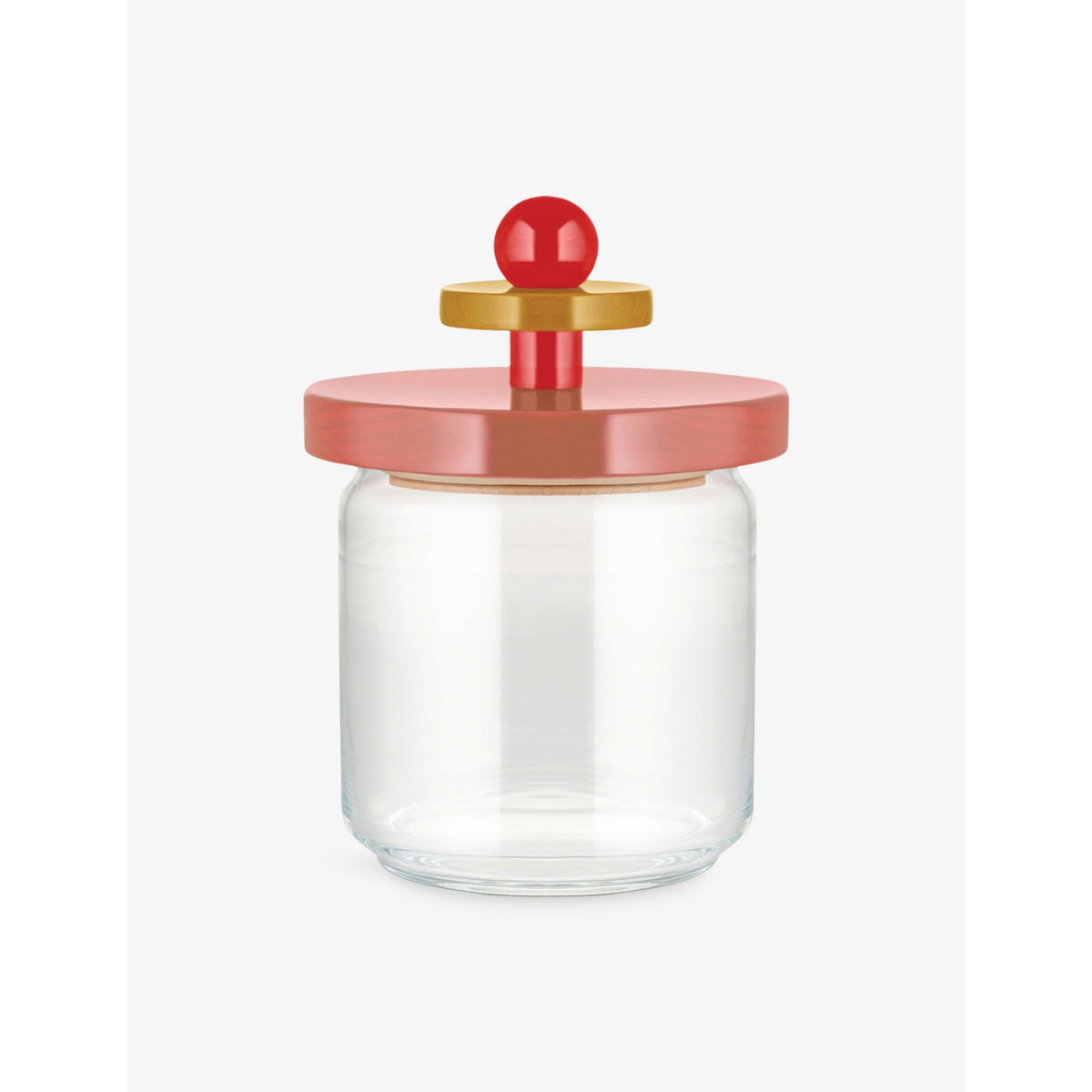 Alessi Twergy hermetic glass jar with beech lid - British product